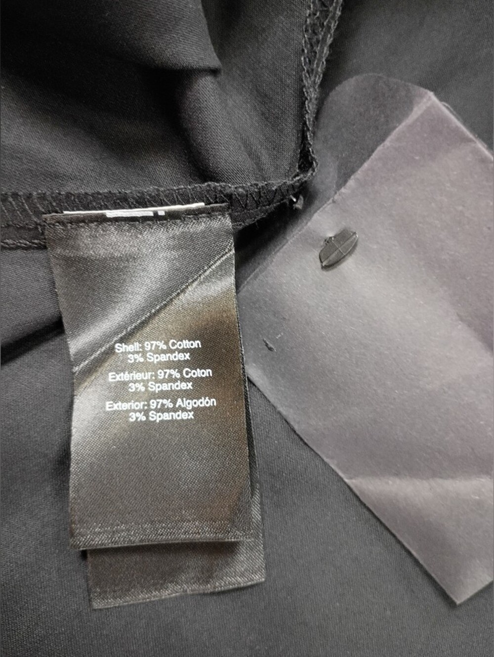 Donna Karan Drawstring Waist Stretch Cotton Black Midi Shirtdress Size 6 NWOT - Picture 11 of 12
